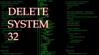 "Delete system32" image. Via: https://knowyourmeme.com/memes/delete-system32